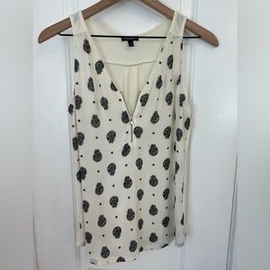 Express, sheer off white tank size small